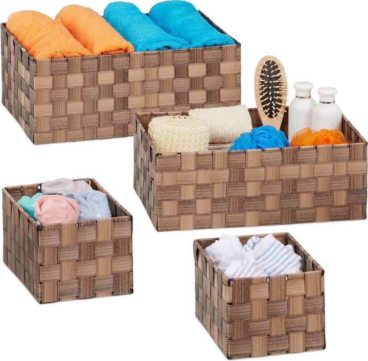 Immagine prodotto Relaxdays cestino-portaoggetti (4 x, 37 x 26 x 15 cm)