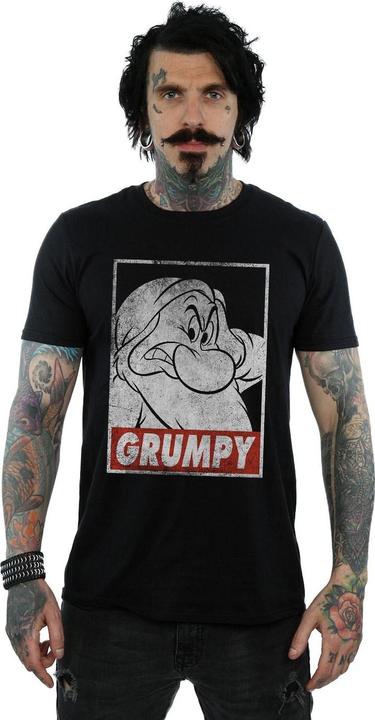 Actual product image Snow White Mens Grumpy Poster Cotton T-Shirt (S)