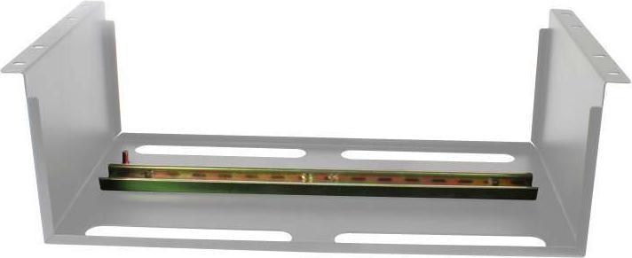 Actual product image Allnet 19" rack Device holder for top-hat rail/DIN rail devices, T150mm/5U, light grey, front mounting
