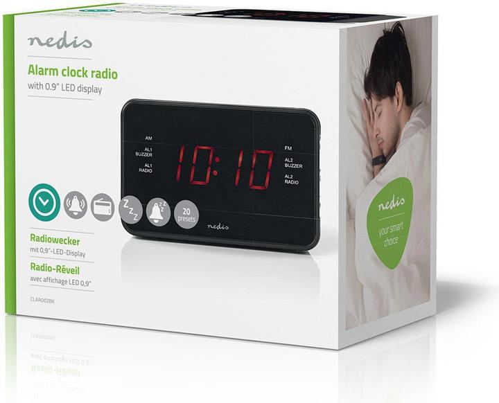 Actual product image Nedis Digital clock radio with LED display (0.9 inch) FM