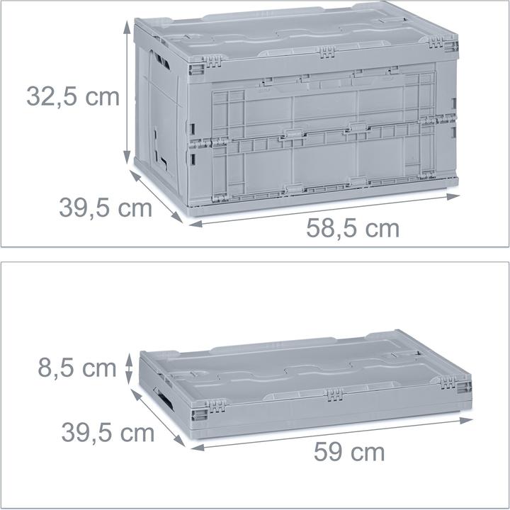 Actual product image Relaxdays Transport box (58.5 x 39.5 x 32.5 cm, 60 l)