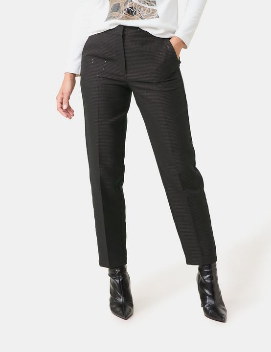 Actual product image Gerry Weber Elegant trousers with sequins trousers cloth/combi shortened - 64318 (40)