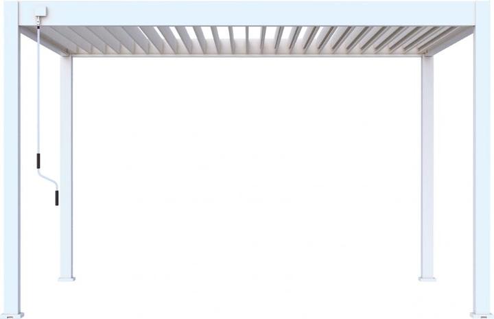 Produktbild Weide Pergola Deluxe Plus mit Lamellendach 3.6x4m Weiss (400 cm, 360 cm)