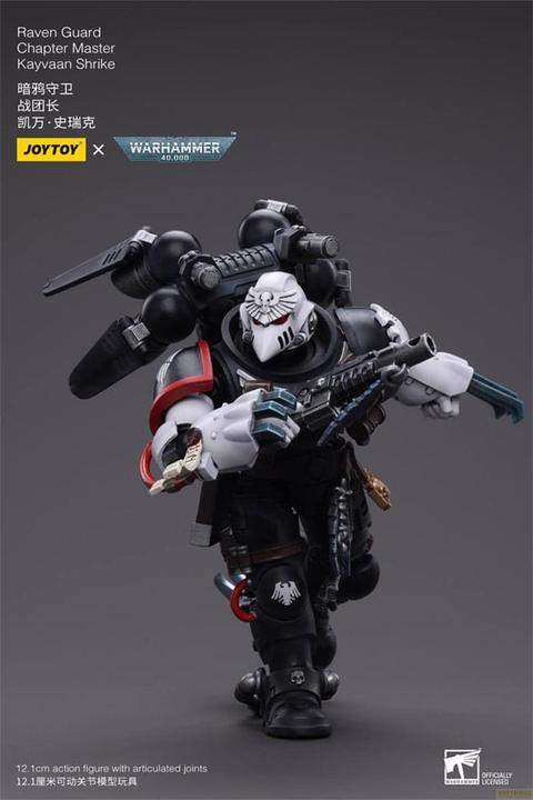 Actual product image Joy Toy Warhammer 40k figurine 1/18 Raven Guard Chapter Master Kayvaan Shrike 12 cm