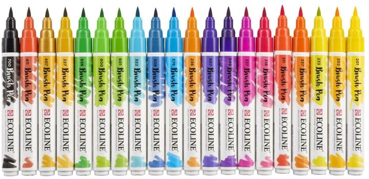 Image du produit Talens Brushpen Ecoline 20er Set, Largeur de trait : B, Brush (Multicolore, 20 x)
