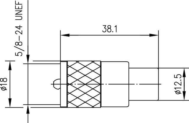 Produktbild Telegärtner UHF-Kabelstecker Isolierung: PTFE, B07, RG-213/U, PL259/9 (Stecker und Verbinder)