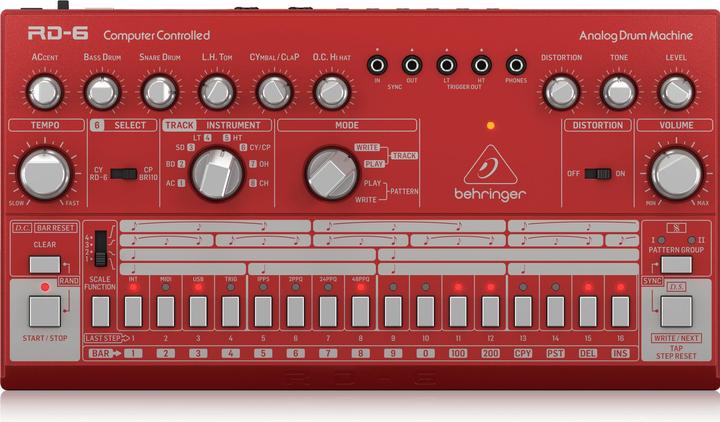 Behringer RD-6 -analoginen rumpukone, punainen