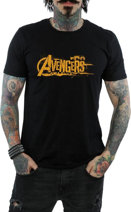 Actual product image Mens Avengers Infinity War Orange Logo T-Shirt (XXL)