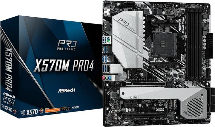 Actual product image AsRock X570M Pro4 (AM4, AMD X570, mATX)