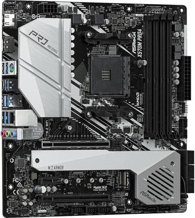 Actual product image AsRock X570M Pro4 (AM4, AMD X570, mATX)
