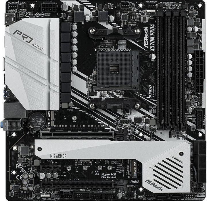 Actual product image AsRock X570M Pro4 (AM4, AMD X570, mATX)
