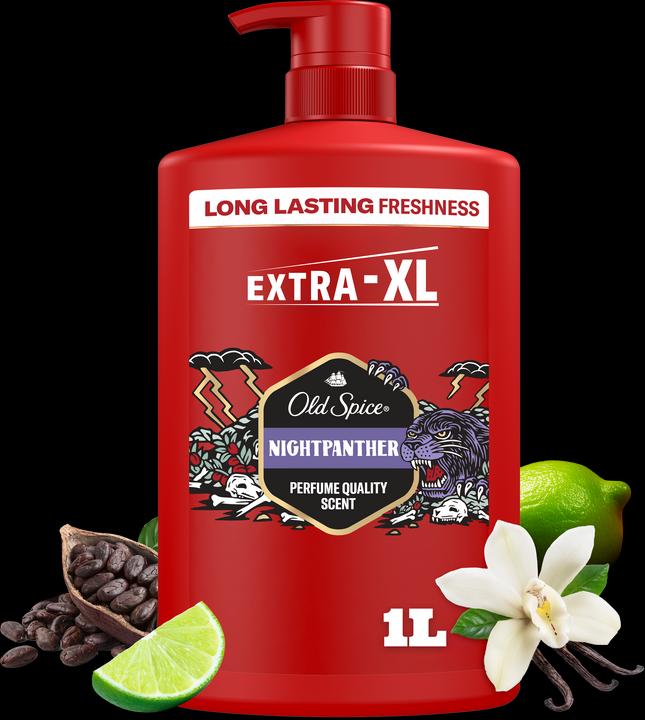 Produktbild Old Spice Shampoo & Body Wash Night Panther Haarshampoo (1000 ml, Flüssiges Shampoo)