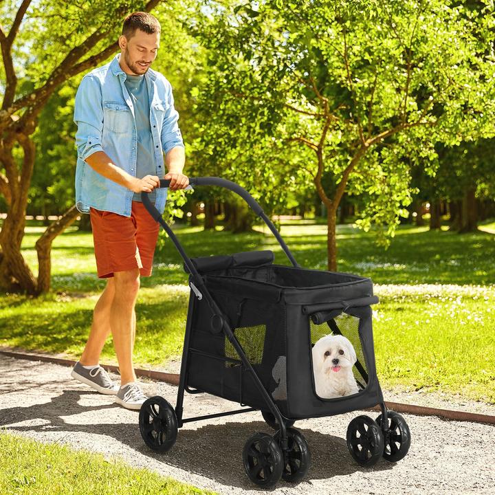Produktbild PawHut Hundewagen mit Kissen (Hund, Faltbar)