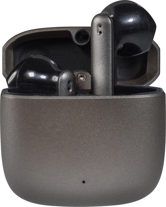 Immagine prodotto Vivanco Auricolari Bluetooth True Wireless, custodia in metallo, modalità a bassa latenza, antracite (180 h, Senza fili)