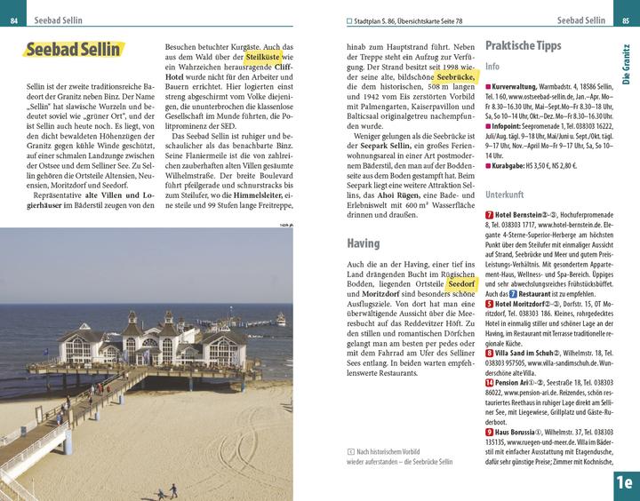 Actual product image Reiseführer Rügen, Hiddensee, Stralsund (German, Peter altitude, 2023)