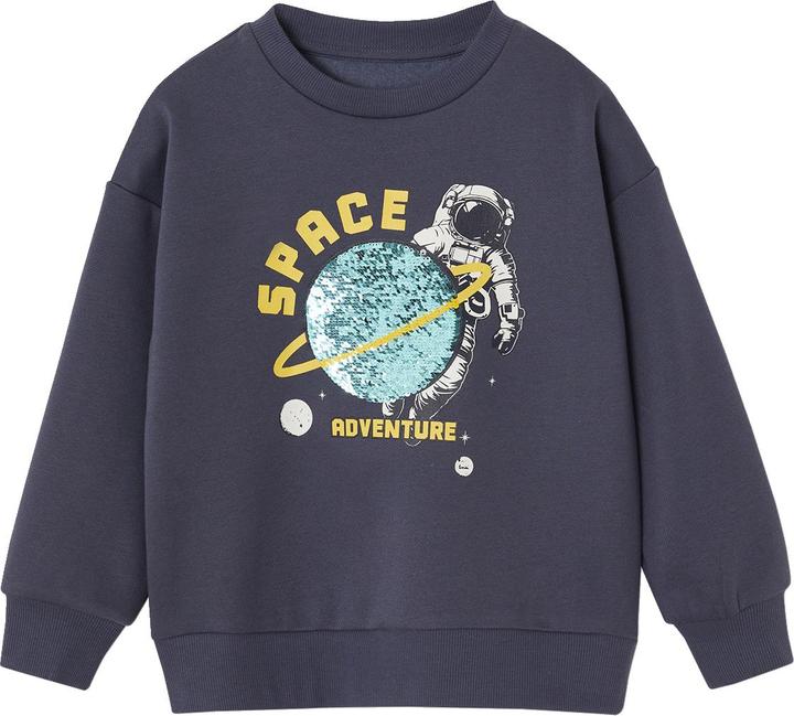 Produktbild Vertbaudet Jungen Sweatshirt mit Wendepailletten, Recycling-Polyester (92)