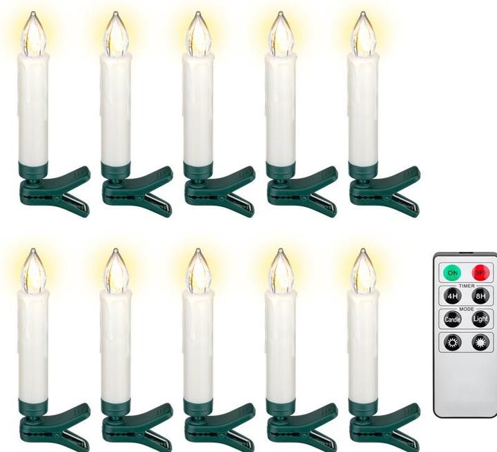 Immagine prodotto Goobay 10 kabellose LED-Weihnachtsbaumkerzen (10 x)