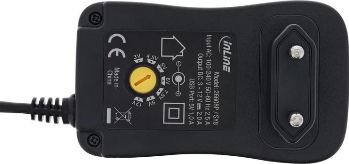 Produktbild InLine Universal Steckernetzteil 30W mit USB (30 W)