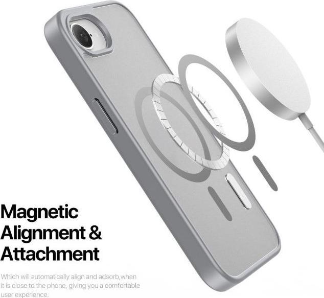 Image du produit Dux Ducis iPhone SE (2025) Compatible with MagSafe Case - Grey (Apple iPhone 16e)
