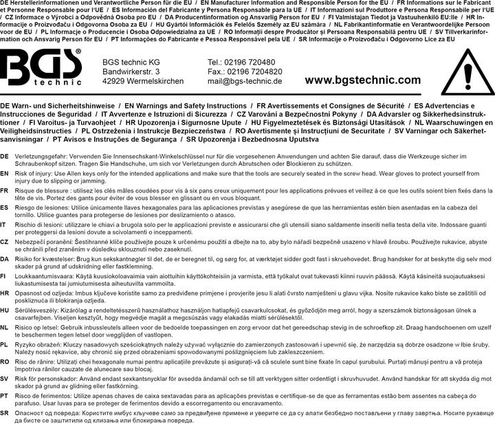 Immagine prodotto BGS Cacciavite con impugnatura a T | esagono interno | 10 mm (Chiave a brugola)