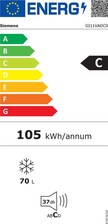Energy Label Siemens GI11VADC0 (Installation, 70 l)