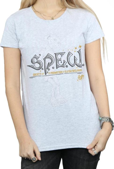 Actual product image Womens/Ladies Dobby Elfish Welfare Cotton T-Shirt (S)