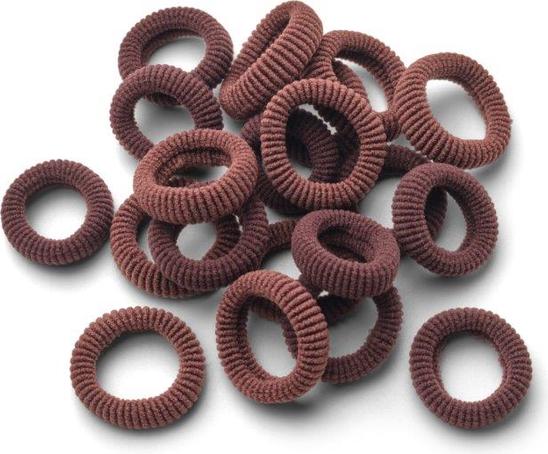 Produktbild Trisa Frottée Kinder-Haargummis 20mm braun 20 Stk. (Haargummi)