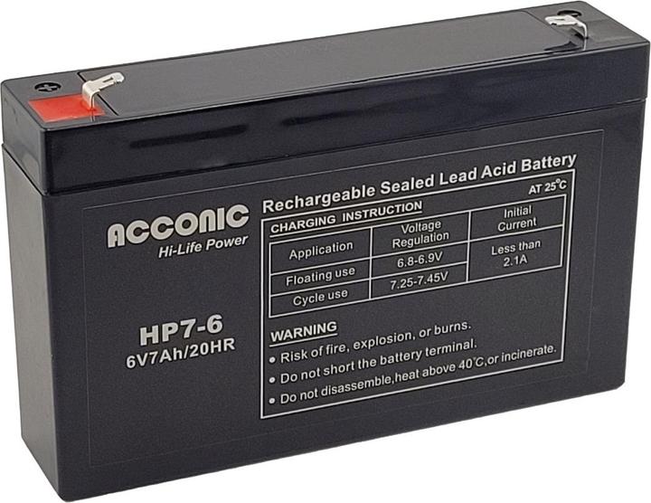 Acconic HP7-6 Hi-Life Power AGM 6V 7Ah USV-Batterie (6 V, 7 Ah)
