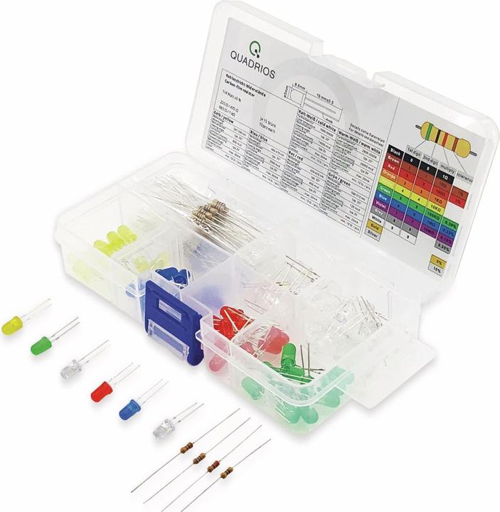 Quadrios LED-Sortiment Rot, Grün, Gelb, Blau, Kaltweiss, Warmweiss 20 m