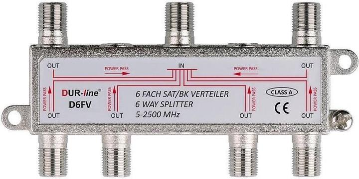 Actual product image Dur-Line D6FV, BK-SAT distributor 6-fold, Unicable suitable (Terminal strips)
