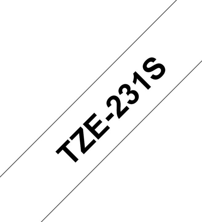 Actual product image Brother TZe-231S (1.20 cm, White, Black)