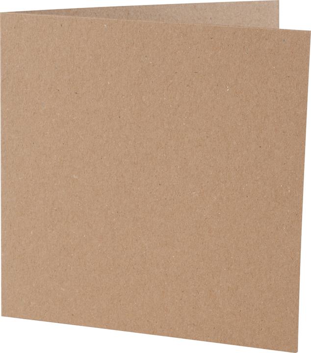 Produktbild Craft UK Limited XXL Doppelkarten mit Umschlägen "Kraftpapier", 12,5 x 12,5 cm, 50 Stück (50 Stk.)