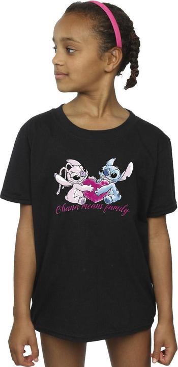 Immagine prodotto Disney Lilo And Stitch Ohana Heart With Angel Maglietta Ragazze (140, 146)