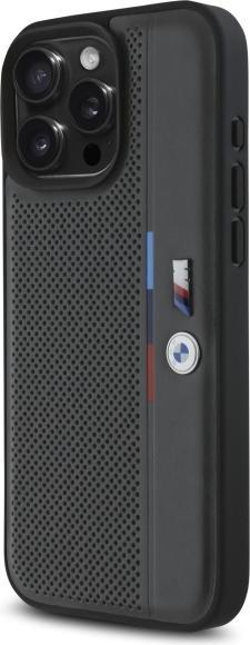 Actual product image BMW BMHCP16X23PUPVA iPhone 16 Pro Max 6.9" antracyt/anthracite hardcase M Perforated Tricolor Detail (Apple iPhone 16 Pro Max)