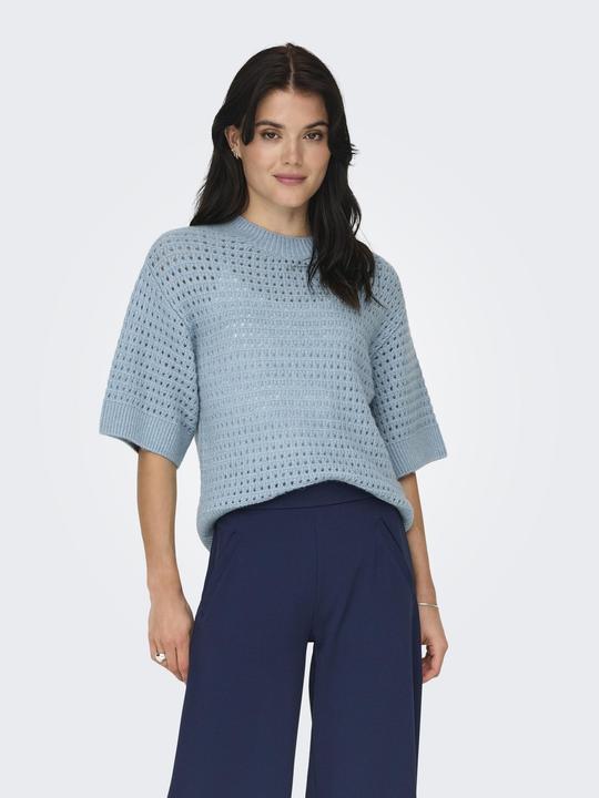 Produktbild JdY Knit Fit Rundhals Gerippte Ärmelbündchen Tief angesetzte Schulter Pullover Strickpullover (M)