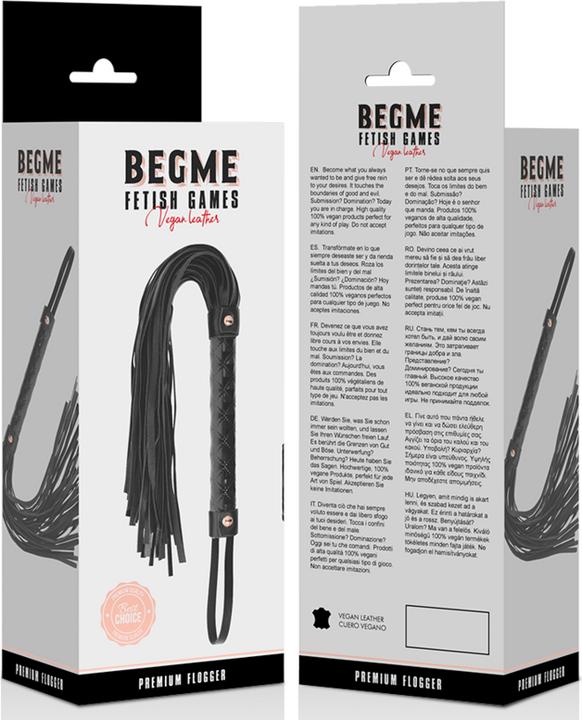 Actual product image Begme Black Edition Vegan Leather Flogger