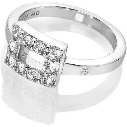 Produktbild Hot Diamonds Silver ring with diamond and topaz Echo DR240 - Circuit: 52 mm (52)
