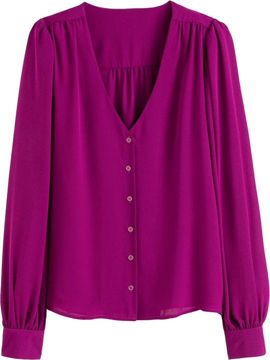 La Redoute Collections Langärmelige Bluse mit V-Ausschnitt (32)