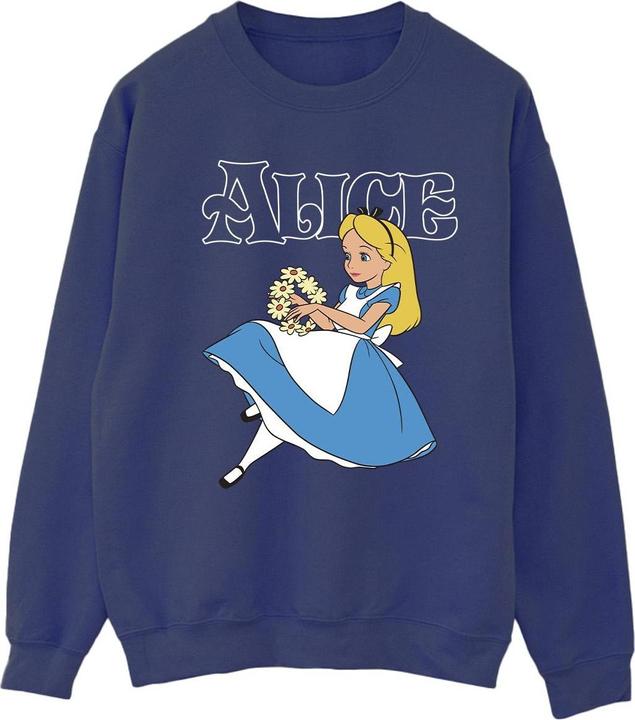 Actual product image Disney Womens/Ladies Alice In Wonderland Flowers Sweatshirt (XXL)