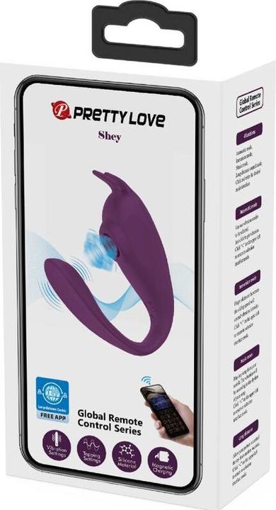 Actual product image Pretty Love Shey Stimulator & Vibrator Free App Long Distance Purple