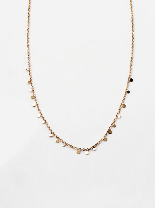 Image du produit Tara Style Boho Coins Collier - Collier (waterproof) (Acier inoxydable 18k plaqué or, 100% résistant à l'eau)