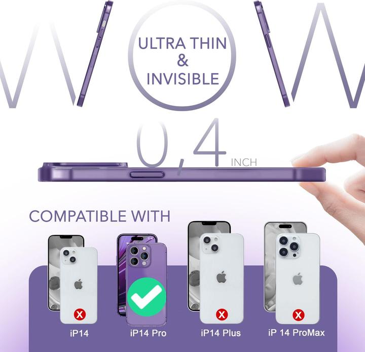 Immagine prodotto Nalia Custodia rigida estremamente sottile da 0,3 mm opaca (Apple iPhone 14 Pro)