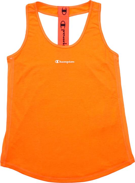 Champion Top Einfarbiges Sport-Bustier mit Ringerrücken und Printlogo-Schriftzug (L)