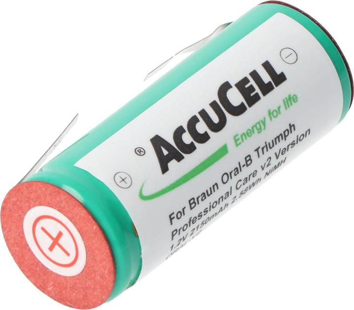 Produktbild Braun Akku Oral-B Triumph Professional Care v2 Version, Lötfahnen mittig 2mm breite, Abmessungen 43x17mm (1 Stk., 2150 mAh)