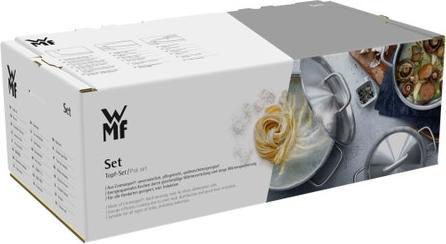 Produktbild WMF Topfset Induktion Kochtopfset 3tlg Glasdeckel Diadem Plus Edelstahl 18/10 (24 cm, Kochtopf, Edelstahl)