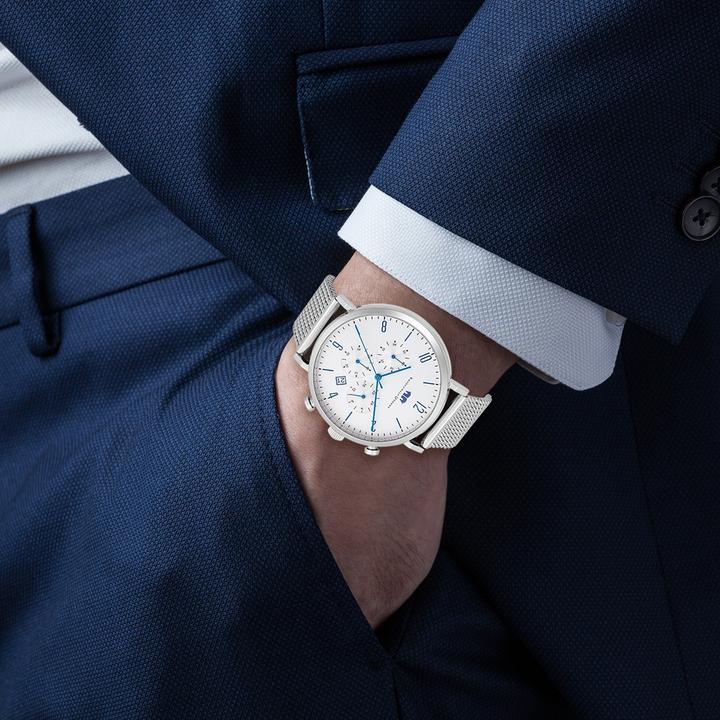 Image du produit Homme Chronographe Arakon acier inoxydable argenté - 26837 (Chronographe, 42 mm)