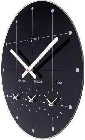 Produktbild Nextime Wanduhr - Ø 43 cm - schwarz - Big City (43 cm)