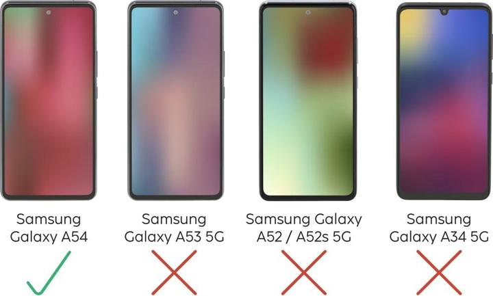 Actual product image Hama Protective glass set for Samsung Galaxy A54 5G, 3 pieces (3 Piece, Samsung Galaxy A54 5G)