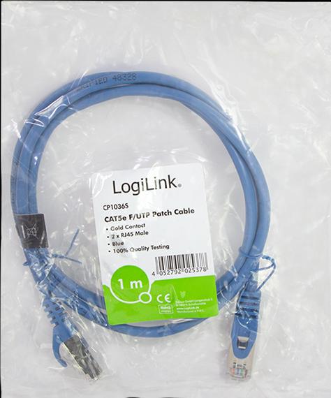 Produktbild LogiLink Netzwerkkabel (F/UTP, CAT5e, 1 m)