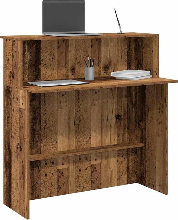 VidaXL Reception counter in reclaimed wood look 100x50x103.5 cm wood-based material